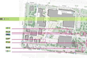 Paks, lakótelep központi tér megújítása, tervrajz