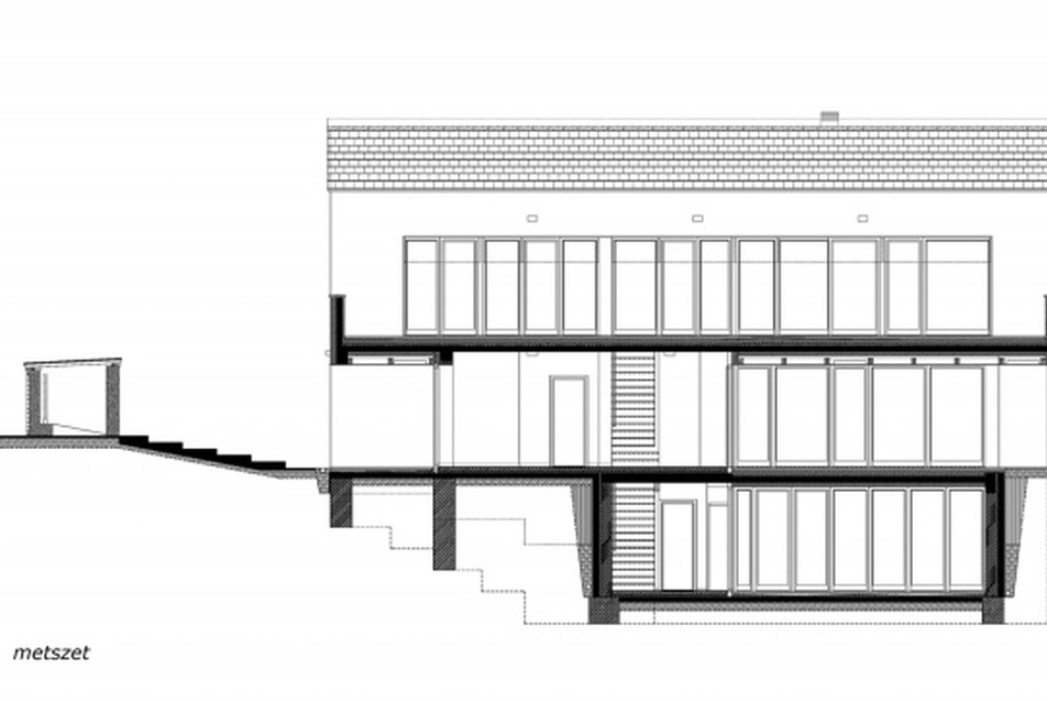 Metszet 3. (építészet + kép: Mórocz Tamás)
