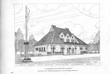 A margitszigeti galamblövőtelep sportháza - Kotsis Iván terve, 1922