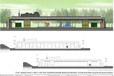 Bercsényi strand fejlesztése - aktív zóna homlokzat