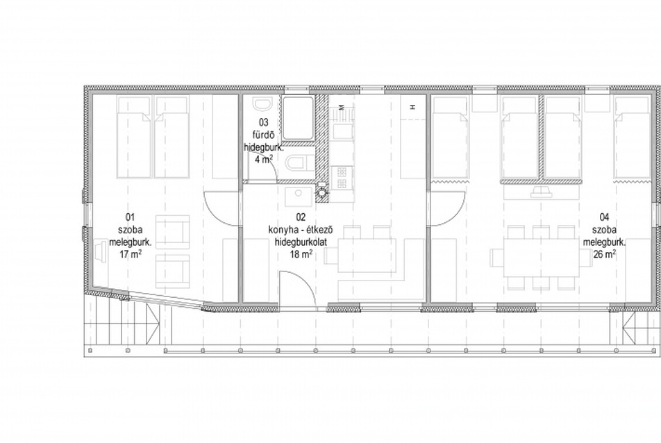 Borsod típusterv, 6 fő 75 nm - Dóm Építészműterem