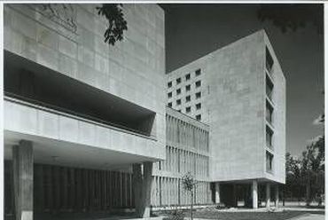 MÉMOSZ-székház, Budapest VI., Városligeti fasor 52. (Preisich Gáborral, Perényi Imrével, Szrogh Györggyel) 1948-50