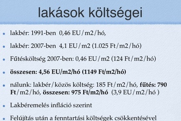 Lakások költségei