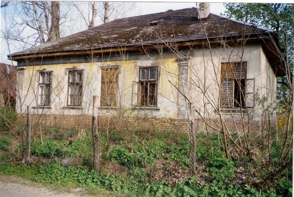 A lebontott Reszely Imre ház Dabason