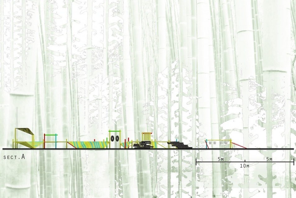 Játszótér  Thaiföldön, metszet - AtelierArchitects