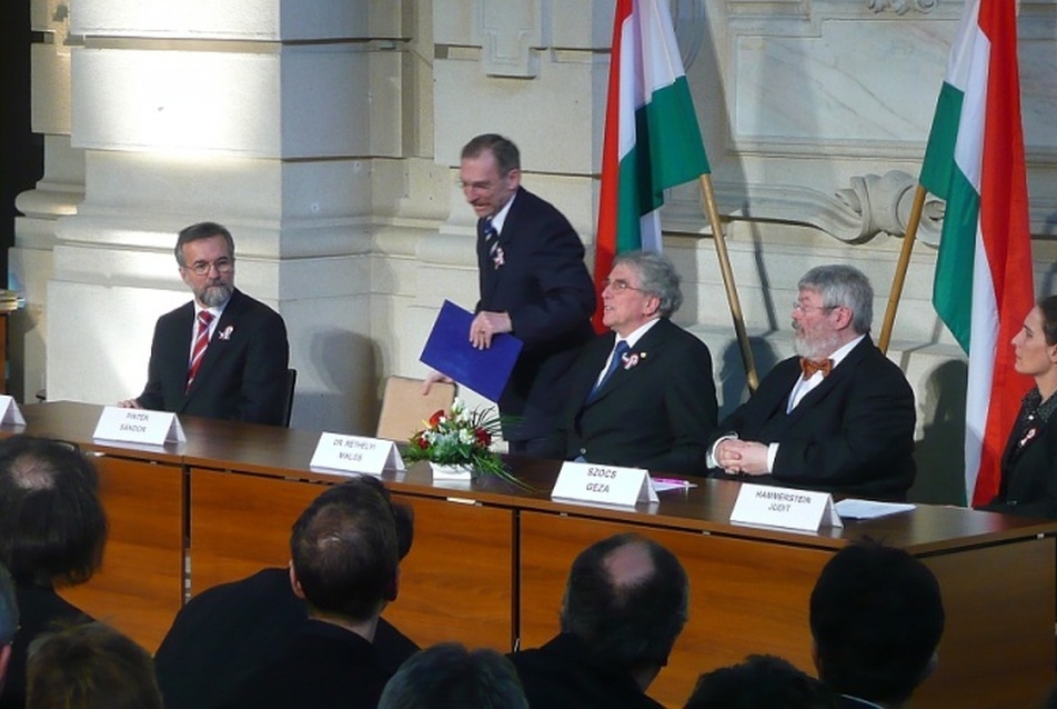 Művészeti díjak áadása 2011, Néprajzi Múzeum - Szaló Péter,  Pintér Sándor, Réthelyi Miklós, Szőcs Géza, Hammerstein Judit