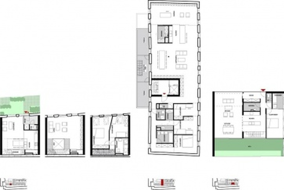 Sorházak és loft-lakások, Leuven - Bogdan &amp; Van Broeck Architects