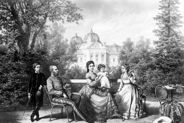 A királyi család Gödöllőn – korabeli képeslap