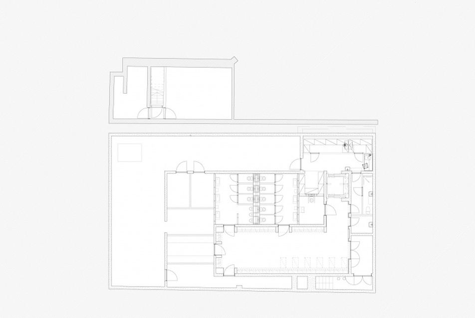 Tanárok Háza pince alaprajz - építészet. Element Arkitekter