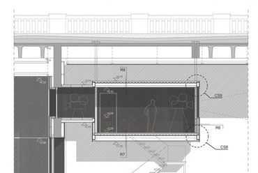 Részletes metszet, vetítő helyiség. Nagy Gábor diplomaterve