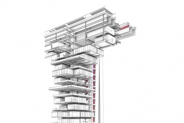 Átalakított viadukt, Vezető tervező: Philippe Rizzotti, építész Philippe Rizzotti Architects, Párizs, Franciaország