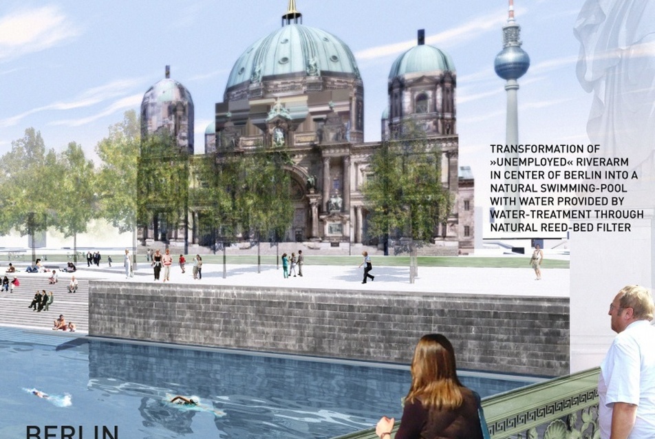 Flussbad, tervező: Tim Edler, Jan Edler, építész, realities united, Berlin, Németország, Denise Dih, építész, DODK, Berlin, Né