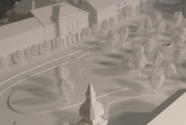 Nagykőrös városközpontjának 1:250-es léptékű építészeti modellje
