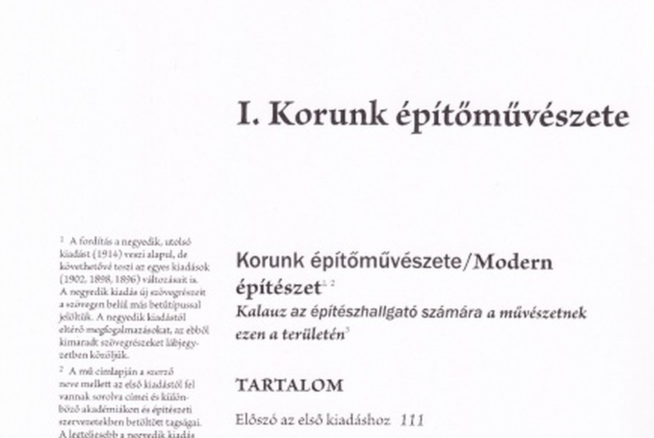 Otto Wagner – Írások, tervek, épületek (szerkesztette: Kerékgyártó Béla)