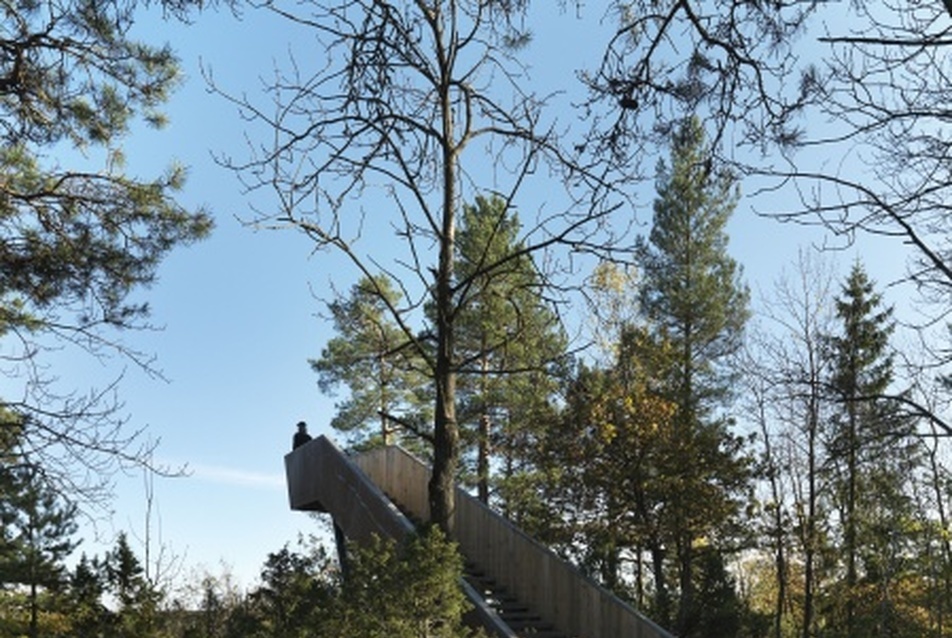 Forest Stair - Építész tervezők: Todd Saunders, Béres Attila, Ken Beheim-Schwarzbach, Fotó: Bent René Synnevåg