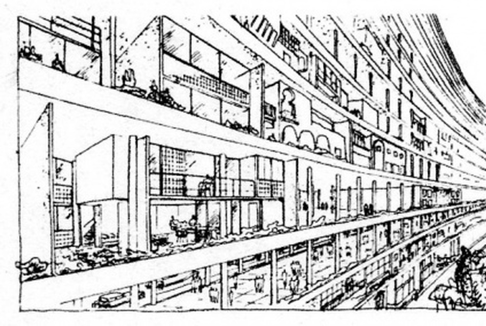 15. Le Corbusier, Plan ’Obus’ perpective