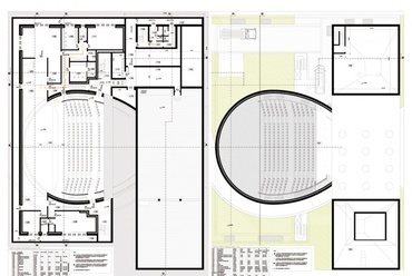 Forum Collemassari – kulturális központ, fenyőfák ölelésében, tervező: Edoardo Milesi