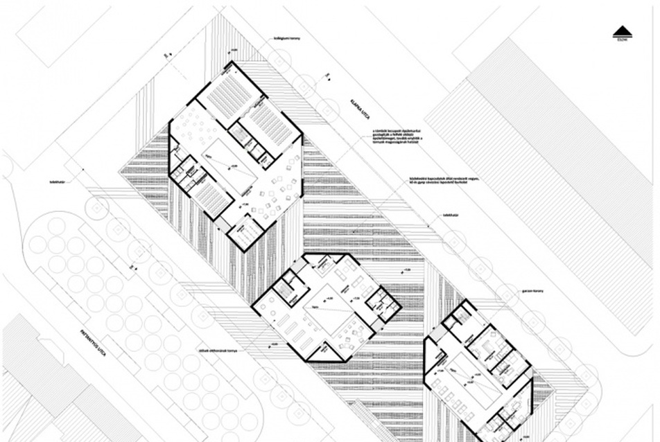 Klapka szolgáltatóház és környéke - vezető tervezők: Szabó Levente DLA, Zombor Gábor (Hetedik Műterem)