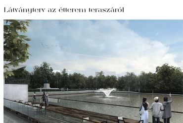 Látványterv az étterem teraszáról