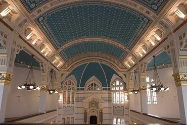 A helyreállított zsinagóga belső tere, forrás: Építészfórum