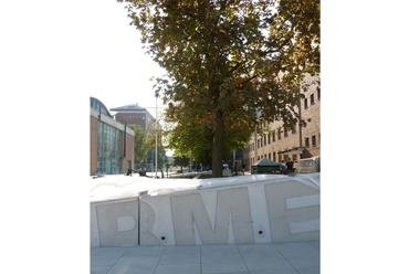 BME felirat a támfalban – 1, fotó: urban concept kft.

