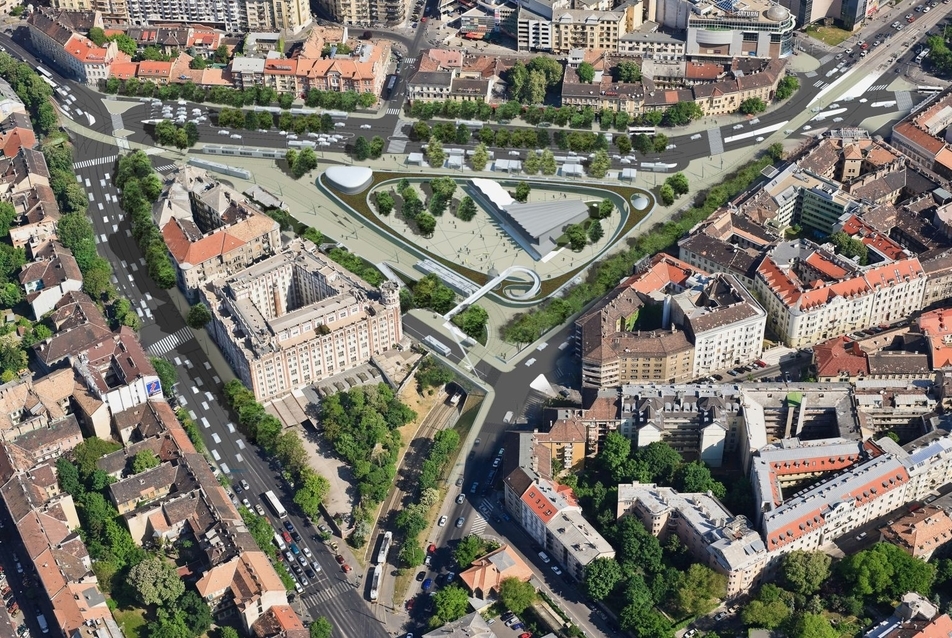 A Széll Kálmán tér rekonstrukciója, a Corvinus Egyetem tájépítészeinek megvételt nyert terve