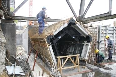 C-mine túra - építés közben, forrás: NU architectuuratelier 