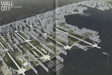 Hajime Yatsuka, Fal Város, „Hipersűrű város” terve, forrás: Hajime Yatsuka + Urban Profiling Group, Hyper den-City: Tokyo Metabolism 2, Tokyo, 2011
