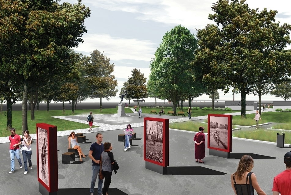 Állomás park látványterve