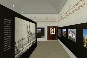 A kiállítás látványterve az 1913-as metszettel, Földes és Társai Építésziroda Kft.