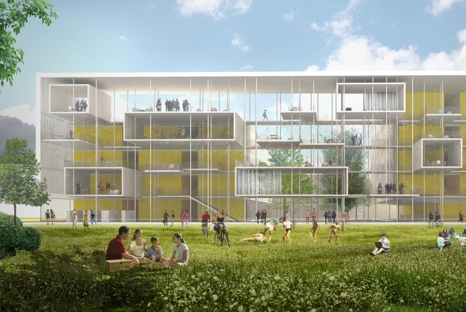 Salzburgi Pedagógiai Főiskola - A 3h építésziroda megvételt nyert terve