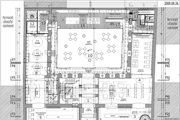 Tiszavirág hotel belsőépítészeti programterv (2008-2009, Fónagy Dóra, Z. Halmágyi Judit) -  földszint