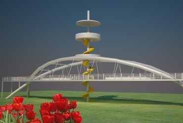 Gyalogos híd – Hotel és Aquapark között, készítő: Érfalvy Zsolt