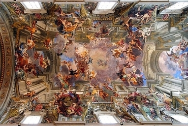 Szent Ignác apoteózisa (1685–1694), Róma, Szent Ignác templom, Pozzo, Andrea, http://en.wikipedia.org/wiki/Andrea_Pozzo
