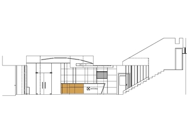 Keresztmetszet a recepción keresztül