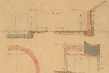 1879, Grotta, Triton-kút, elszámolási terv részlete, forrás: GARTEN Studio / Budapesti Történeti Múzeum