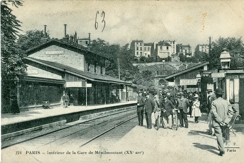 Petite Ceinture, Párizs: Ménilmontant állomás a 19. század végén