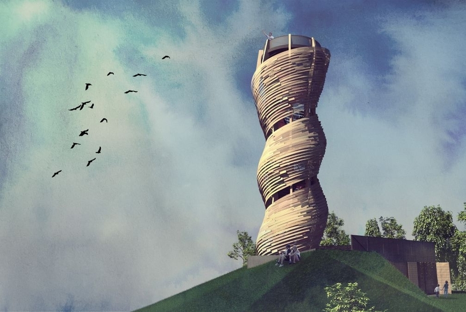 Bence-hegyi kilátó ötletpályázat - a Hello Wood nyertes terve