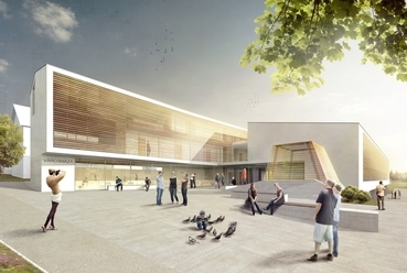 főnézet - Törökbálint új Városháza - tervező: Modulárt Stúdió