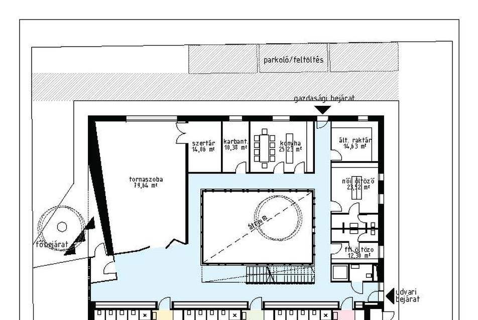 földszinti alaprajz - Pitypang óvoda - sporaarchitects