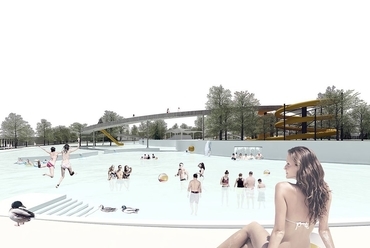 új strandmedence és lombkorona sétány - Aquaticum Strandfürdő ötletpályázat - a LEN terve