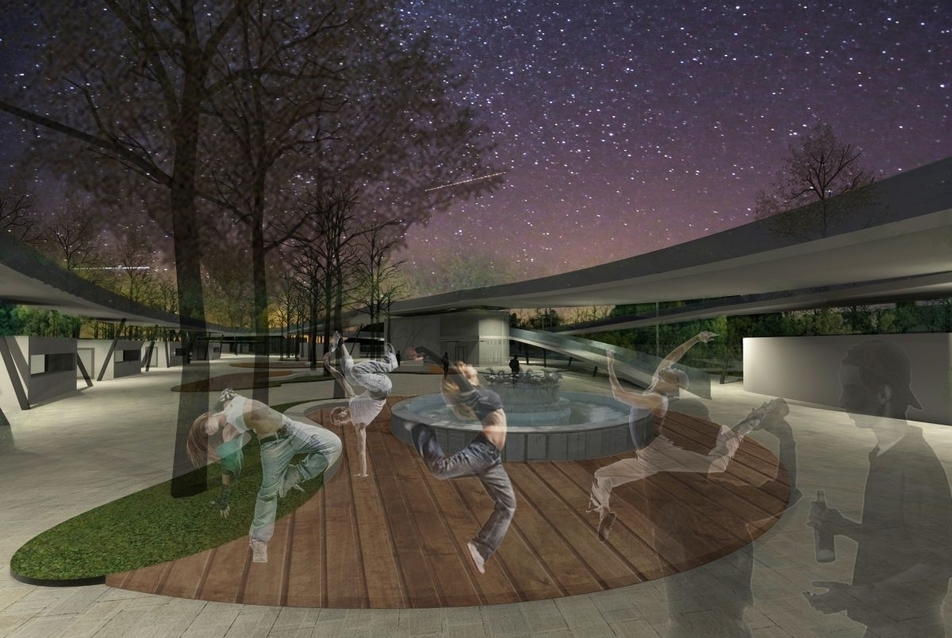 Éjszakai élet - Aquaticum Strandfürdő ötletpályázat - tervező: Roeleveld-Sikkes Architects