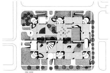 Trade Group Offices (now called Edmund Barton Building), Canberra, 1970-74Site/Roof Plan