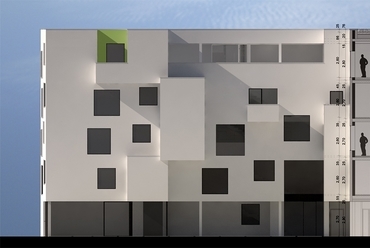 Cohousing, Debrecen - Keleti homlokzat - tervező: Kiss Tamás
