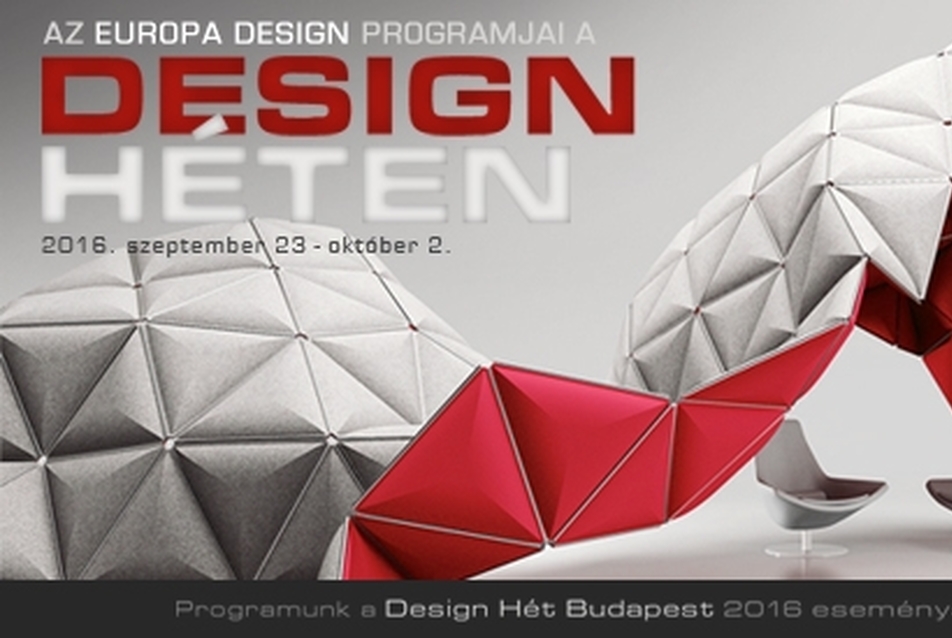 Az Europa Design programjai az idei Design Héten