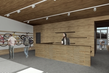 kerékpáros pihenő Paksra - építész: Cziczer Klaudia