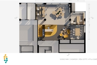 a mintairoda alaprajza - építészek: Süttő Réka, Szabó Attila - forrás: Science Park sajtótájékoztató