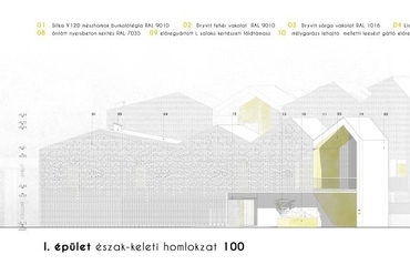 Fészek, homlokzat - építész: Vigh Zsuzsanna