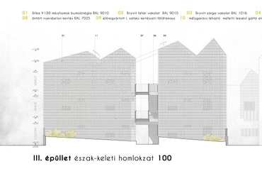 Fészek, homlokzat - építész: Vigh Zsuzsanna