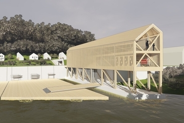 Csónakház látványterv - építész: Zsiros Renáta